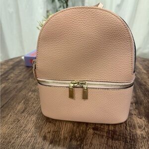 Borse in Pele Genuine Leather Elegant Pink Backpack